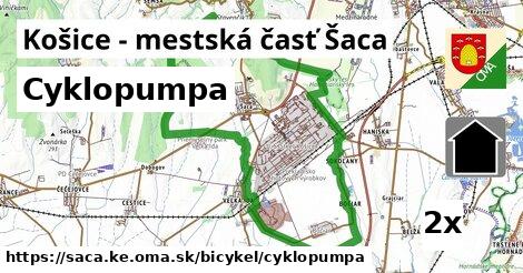Cyklopumpa, Košice - mestská časť Šaca