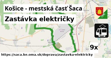 Zastávka električky, Košice - mestská časť Šaca