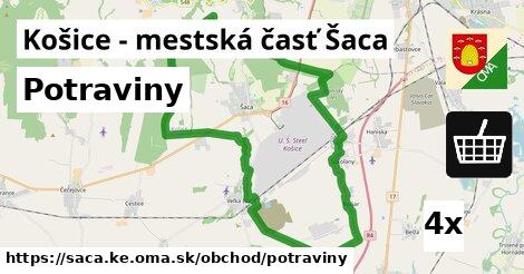 Potraviny, Košice - mestská časť Šaca