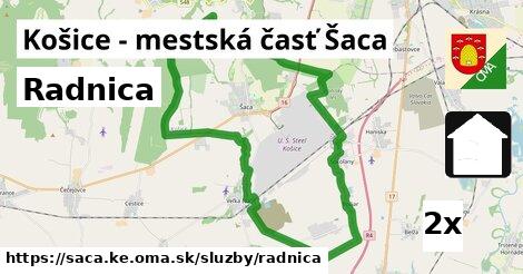 Radnica, Košice - mestská časť Šaca