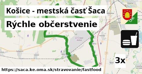 Rýchle občerstvenie, Košice - mestská časť Šaca