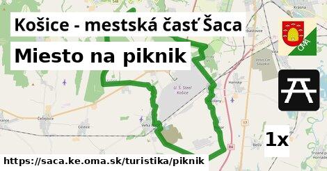 Miesto na piknik, Košice - mestská časť Šaca