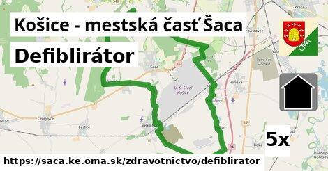 Defiblirátor, Košice - mestská časť Šaca