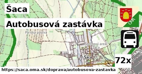 Autobusová zastávka, Šaca