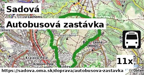 Autobusová zastávka, Sadová