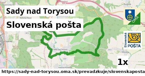 Slovenská pošta, Sady nad Torysou