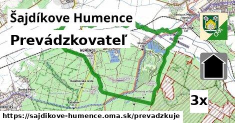 prevádzkovateľ v Šajdíkove Humence