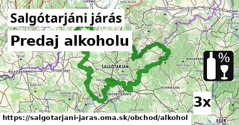 predaj alkoholu v Salgótarjáni járás