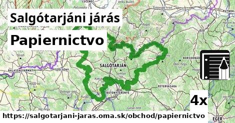 Papiernictvo, Salgótarjáni járás