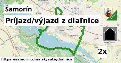 Príjazd/výjazd z diaľnice, Šamorín