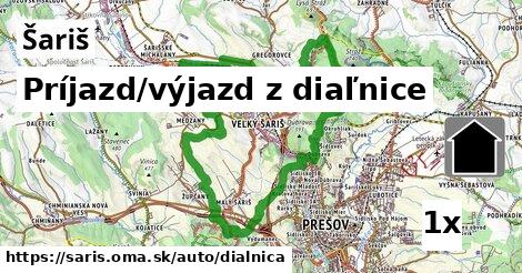 Príjazd/výjazd z diaľnice, Šariš