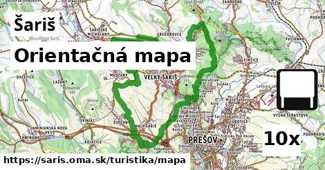 Orientačná mapa, Šariš