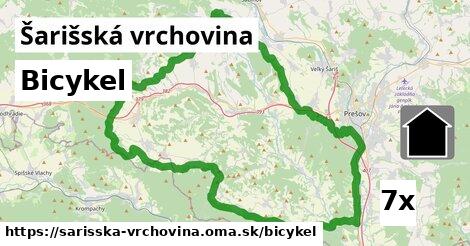 bicykel v Šarišská vrchovina