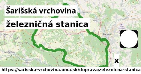 železničná stanica, Šarišská vrchovina