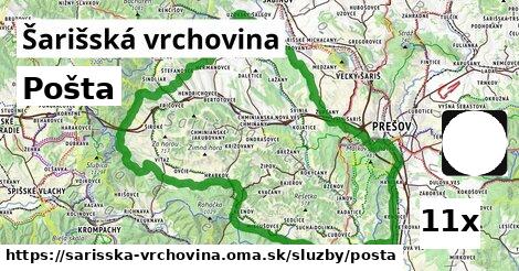 Pošta, Šarišská vrchovina