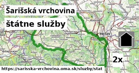štátne služby, Šarišská vrchovina