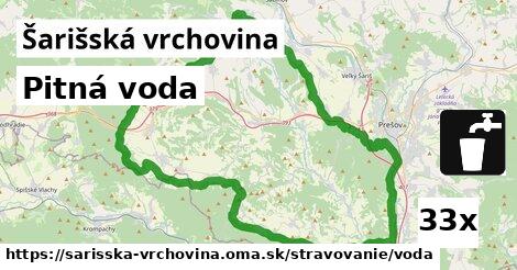 Pitná voda, Šarišská vrchovina