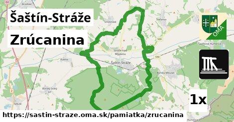 Zrúcanina, Šaštín-Stráže