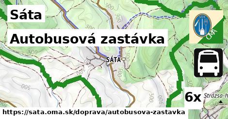 Autobusová zastávka, Sáta