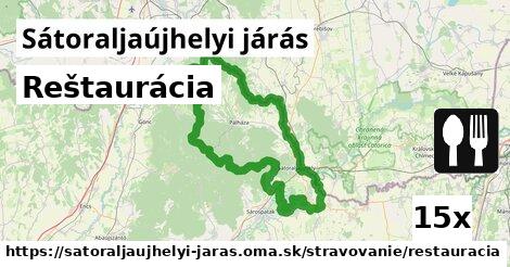 Reštaurácia, Sátoraljaújhelyi járás