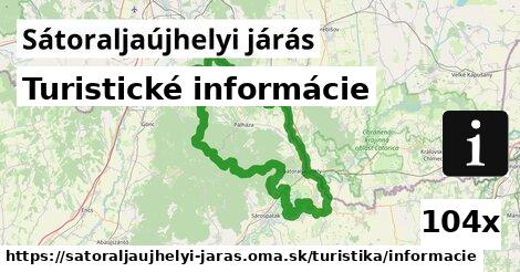 Turistické informácie, Sátoraljaújhelyi járás