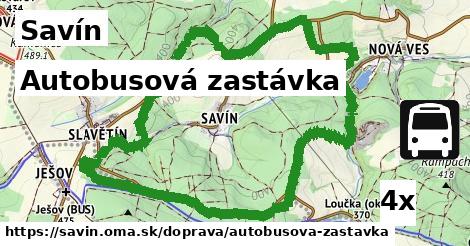 Autobusová zastávka, Savín