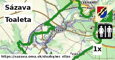 Toaleta, Sázava