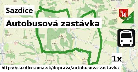 Autobusová zastávka, Sazdice