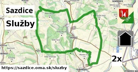 služby v Sazdice