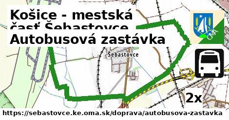 Autobusová zastávka, Košice - mestská časť Šebastovce