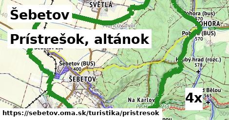 Prístrešok, altánok, Šebetov