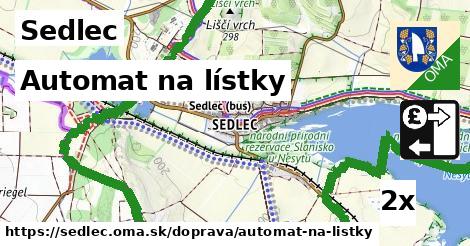 automat na lístky v Sedlec