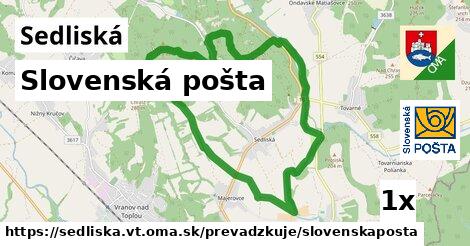 Slovenská pošta v Sedliská, okres VT