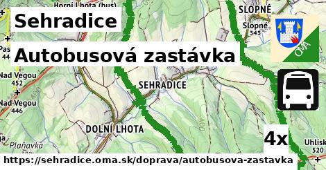 Autobusová zastávka, Sehradice