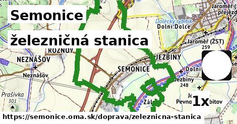 železničná stanica, Semonice