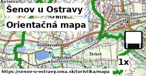 orientačná mapa v Šenov u Ostravy