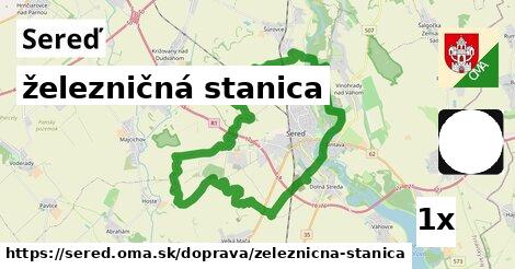 železničná stanica, Sereď