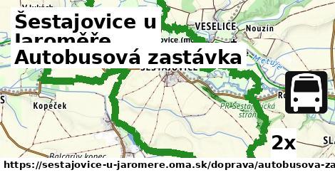 autobusová zastávka v Šestajovice u Jaroměře