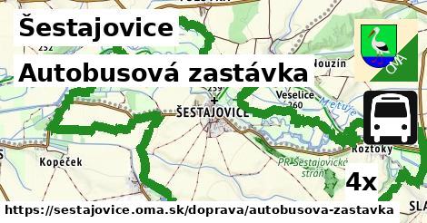 Autobusová zastávka, Šestajovice