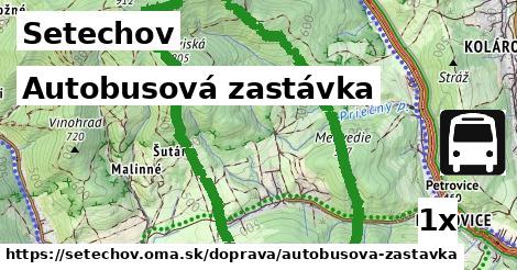 autobusová zastávka v Setechov