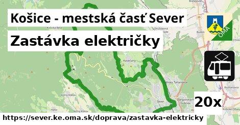 Zastávka električky, Košice - mestská časť Sever