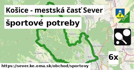 športové potreby, Košice - mestská časť Sever