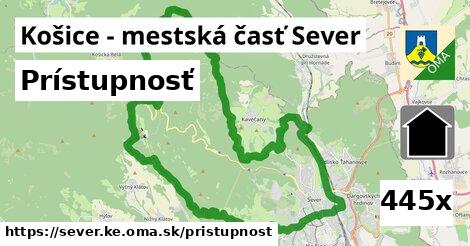 prístupnosť v Košice - mestská časť Sever