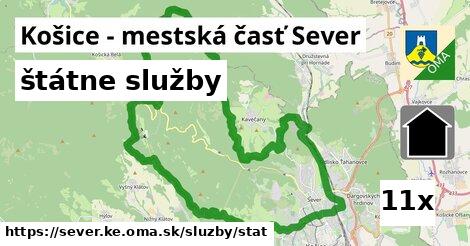 štátne služby, Košice - mestská časť Sever