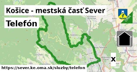Telefón, Košice - mestská časť Sever