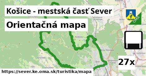 Orientačná mapa, Košice - mestská časť Sever