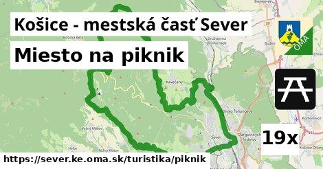 Miesto na piknik, Košice - mestská časť Sever