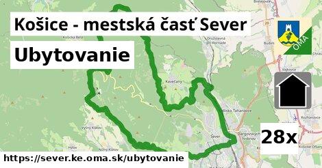 ubytovanie v Košice - mestská časť Sever