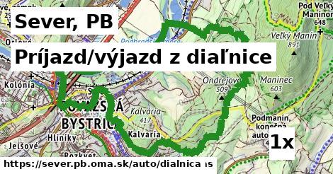 Príjazd/výjazd z diaľnice, Sever, PB