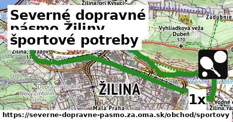 športové potreby, Severné dopravné pásmo Žiliny